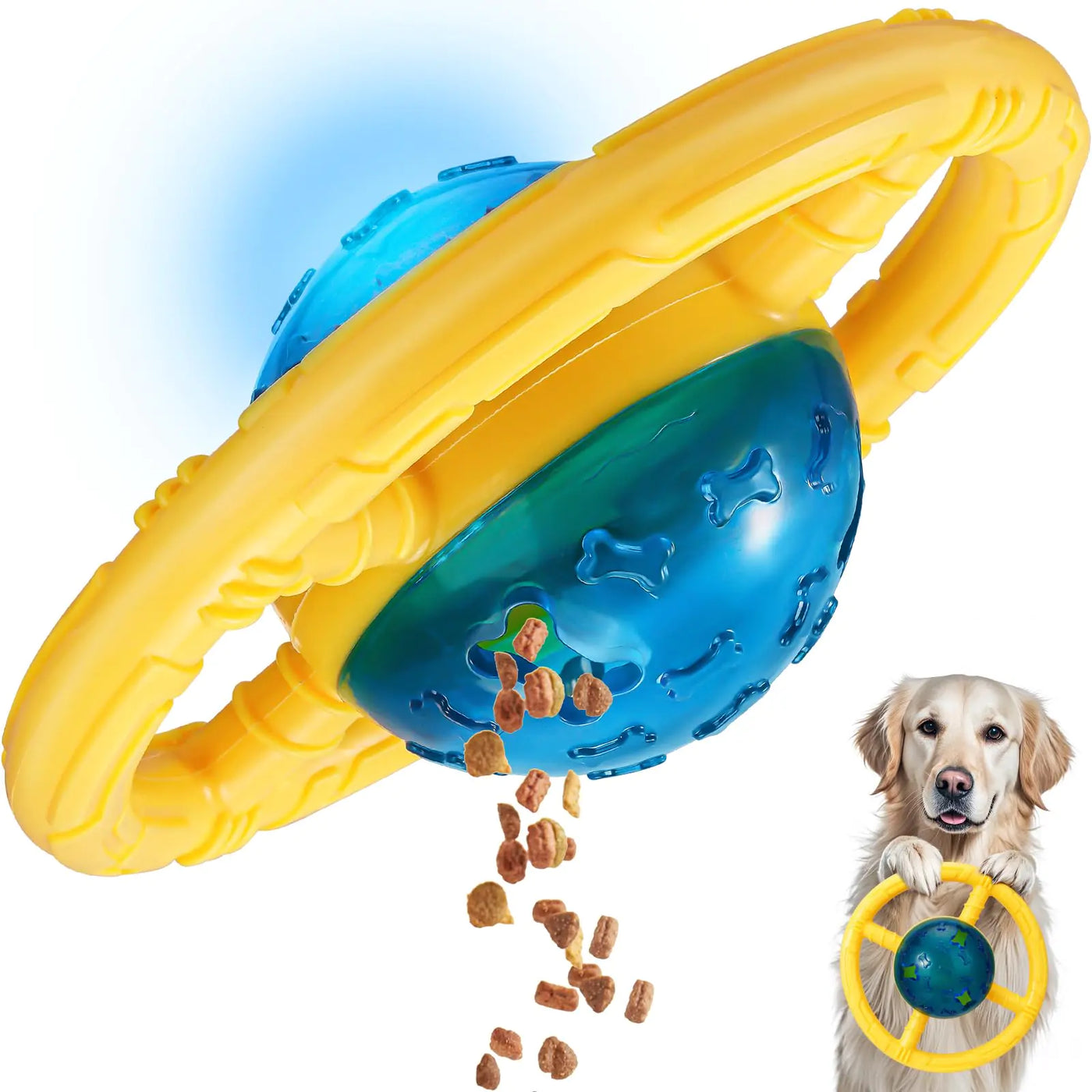 Mity rain Dog Puzzle Toy - Steering Wheels Dog Toys to Keep Them Busy Treat Dispensing Dog Toys for Boredom Indestructible Dog Toys for Aggressive Chewers